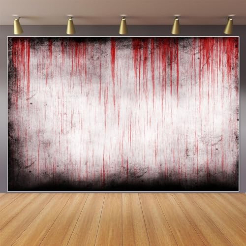 Halloween Blood Backdrop Bloody Zombie Doorway Backdrop for Photography Murder Crime Horror Photography Background Halloween Party Decorations Children Portrait Props 5x3ft - color: Halloween 006, size: 5x3ft