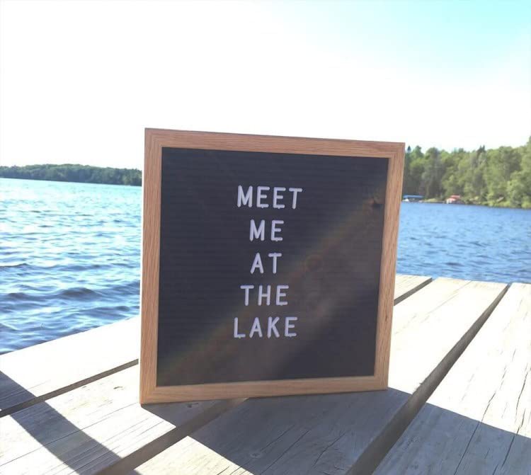 Felt Board Felt Letter Board, 10 x 10 inch Message Board Word Board Letter Board Sign Bulletin Board Letters, Pregnancy Announcements Baby Announcement Sign, Valentines Day Gifts for Her Letterboard - color: Black