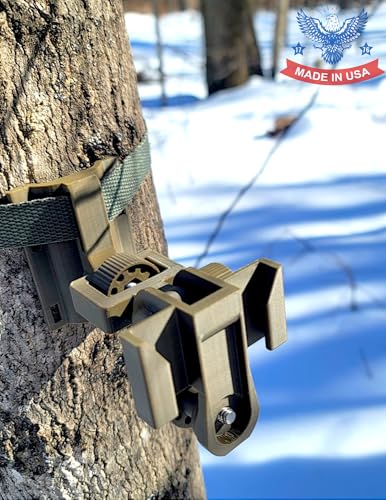 The ADK Edge Trail Camera Mount Compatible with Tactacam Reveal 2.0/3.0 / X/Ultra – Custom Designed, Tool-Less, Adjustable, Durable, 360° Leveling & 180° Tilt, Trail Camera Mounting Bracket