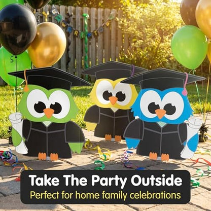 Graduation Owl Standups Kit, Set of 3, Graduation Decorations, KGD16F-M - color: Graduation Owls Prop Kit