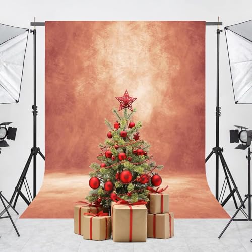 Abstract Professional Photography Backdrop for Portrait Photo Props Booth Background Photoshoot Studio with Polyester Fabric Roller Pocket on Top(6x8ft,Brick Red,No Stand) - color: Brick Red, size: 6'x8'