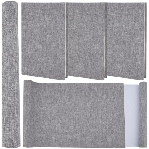 CRASPIRE 51 x 11.8 Inch Dark Grey Book Fabric Book Binding Cloth with Paper Back Polyester A4 to A8 Woven Linen Cover for Books Album Scrapbooking Archival DIY Covering Bookbinding Protector - color: Dark Gray-4