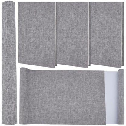 CRASPIRE 51 x 11.8 Inch Dark Grey Book Fabric Book Binding Cloth with Paper Back Polyester A4 to A8 Woven Linen Cover for Books Album Scrapbooking Archival DIY Covering Bookbinding Protector - color: Dark Gray-4
