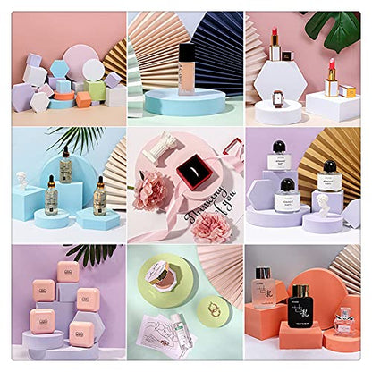 shop Pink Foam Set Photography Background Props-Jewelry Display Photoshoot Prop,Make Products Showing More Refined and Noble (Hexagonal Prism 2Pcs)