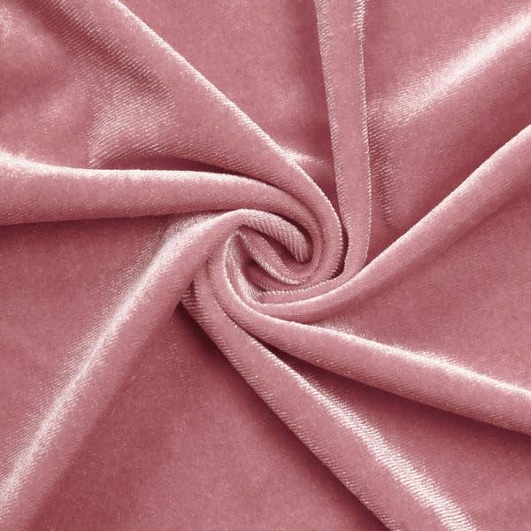 Efavormart 8ft x 7ft Dusty Rose Velvet Hexagon Backdrop Cover, Double Sided Premium Stretch Velvet Arch Slipcover for Luxury Weddings, Boho Events and Editorial Photography - color: Dusty Rose