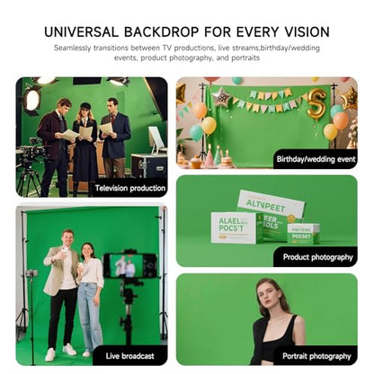 YSKE-Professional Green Photography Backdrop10X7ft - Machine Washable Seamless Background for Studio & Video - color: Green, size: 10X7