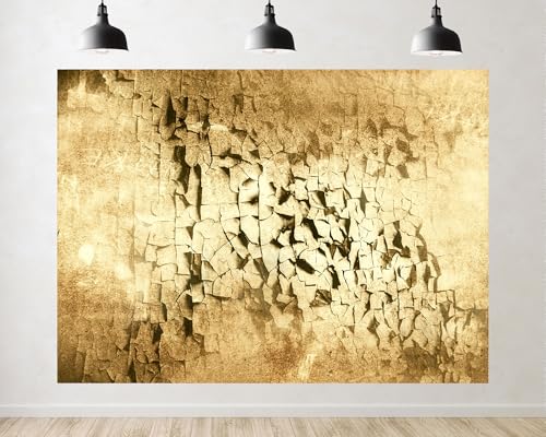 Trykid 6x4ft Cracked Vintage Paper Backdrop Sepia Toned Peeling Texture Weathered Surface Photography Background Rustic Nostalgia Tapestry Party Decoration Photo Booth Prop Fabric - size: 6x4ft