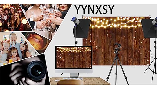 YYNXSY Rustic Glitter Wood Photography Backdrop for Wedding Party Banner Birthday Bridal Shower I Do BBQ Baby Shower Background Photo Booth 8X6FT YY-517 - size: 8X6FT