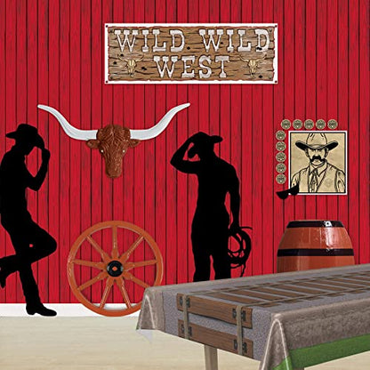 Beistle Red Barn Siding Wall Backdrops, 4’ x 30’, 2 Pack - Rustic Western Backdrop, Photo Backdrop, Farm Barnyard Background, Weathered Barn Decor, Easy to Adhere Wall Covering, Photography Background - style: Red Barn Siding - 2 Piece