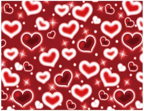 YYNXSY 7x5ft Red Heart Backdrop 90s Backdrops for Photoshoot Valentines Decor Banner Birthday Props YY-5028 - color: Clear