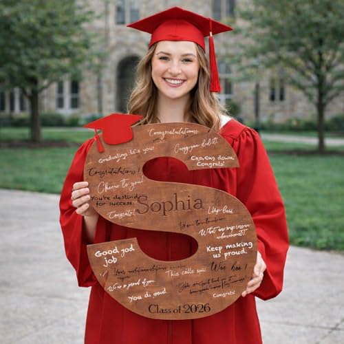 Luxury Custom Wooden 3D 2 Layers Graduation 2026 Name Sign, Custom Wood Grad Photo Prop, Class of 2026 Backdrop Decor, Senior Year, Gifts For Him Her 3 - color: Style 3