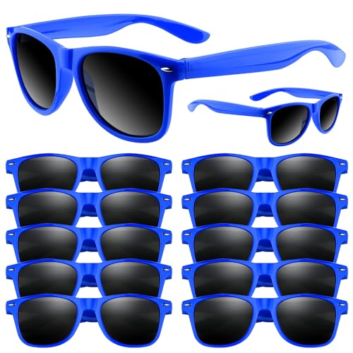 ASTARON Sunglasses Bulk, 6/12/24/48 Pack Sunglasses Party Favors for Summer Beach Pool Birthday Wedding Party Supplies - color: Blue