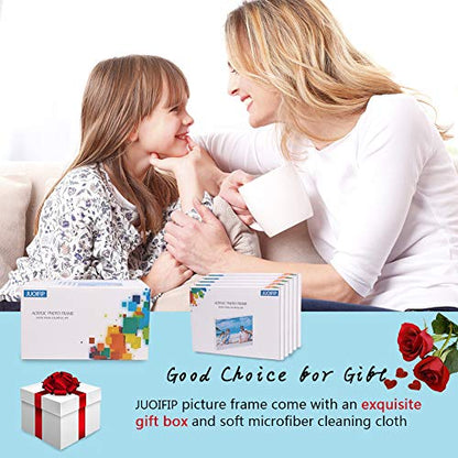 Premium Acrylic Photo Frame 4x6-5 Pack Gift Box Package, Clear Free Standing Desktop Magnetic Frame Double Sided Best Gift for Family, Perfect Decorate Birthday Wedding Party - size: 4x6"-5