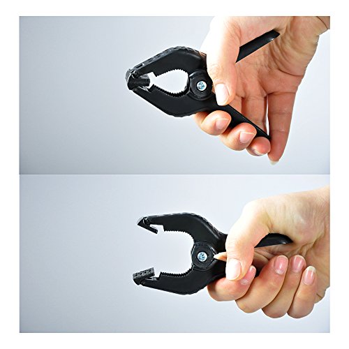 SLOW DOLPHIN Heavy Duty Spring Clamps Clip 4.5 Inch for Muslin/Paper Photo Studio Backdrops Background-6 Pack(Black) - color: Black