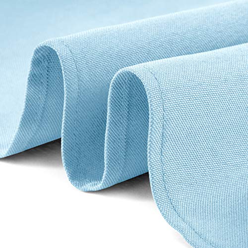 Lann's Linens - 120" Round Premium Tablecloth for Wedding/Banquet/Restaurant - Polyester Fabric Table Cloth - Baby Blue - color: Baby Blue, size: 120" (Round)