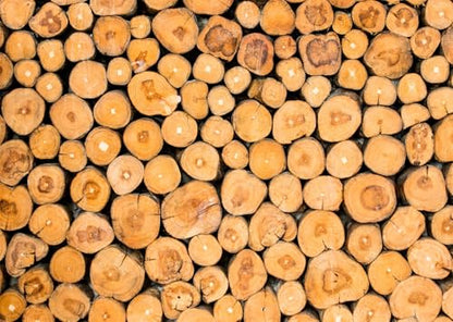 BELECO 5x4ft Fabric Pile of Wood Backdrop Wooden Logs of Trees, Wood Log Texture Firewood Background for Party Decorations Home Wall Decor Portrait Photoshoot Studio Props - size: 5x4FT
