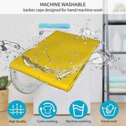 Custom Barber Cape Unisex Salon Hair Cutting Capes Add Your Image Logo Haircut Kit Personalized Stylist Tool - color: Gold