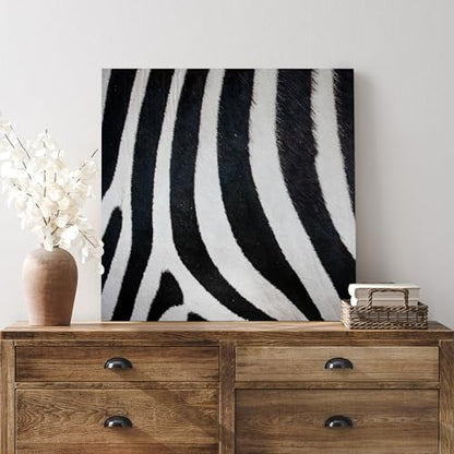 wall26 - Canvas Prints Wall Art - Canvas Prints Wall Art - Zebra Fur/Skin Texture - 12"x12" - color: 04. Zebra Pattern, size: 12"L x 12"W