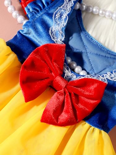 Ylsteed Newborn Photography Outfits Girls Newborn Photography Props Baby Girls Lace Romper with Tulle Skirt Infant Photo shoot Outfits Photo Props - color: Yellow-blue