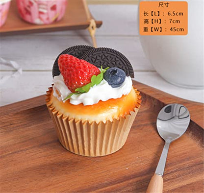 6PCS Artificial Cake Fake Simulation Realistic Cupcake Bread Dessert for Decoration Display Props