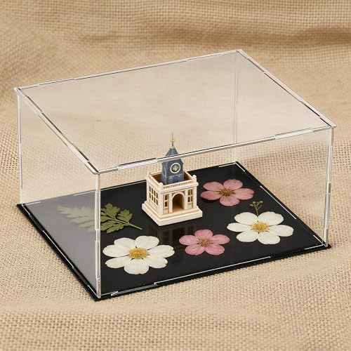 uxcell Acrylic Clear Display Case Box Dustproof Protection Showcase Cube Collectibles Show Box 7.9x7.9x3.9inch - size: 7.9x7.9x3.9 inch