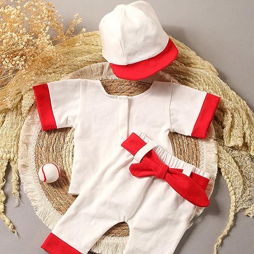 Newborn Baby Photo Shoot Props Girl Boy Crochet Knit Hat Costume Stripe Hat Pants Overalls Photography Props - color: White a
