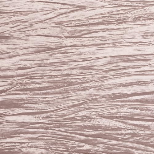 YOUR CHAIR COVERS - 90 x 132 inch Rectangular Crinkle Taffeta Tablecloth - Blush, Rectangle Table Linens for 6 ft Rectangular Tables, Wedding Crushed Table Cloth - color: Blush, size: 132" x 90" (Rectangular)