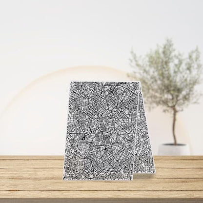 City Plan Background Embossing Folder, Plastic Textured Impressions Special Pattern Overhead View Embossing Folder Template for Card Making Scrapbooking Paper Craft Album Stamps DIY Décor