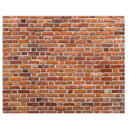 VitalCozy 10x8ft Christmas Red Brick Wall Backdrop for Photoshoot Polyester Fabric Brick Backdrop Background Wallpaper for Fireplace Home Decoration Newborn Birthday Wedding Party - size: 8 x 10 ft