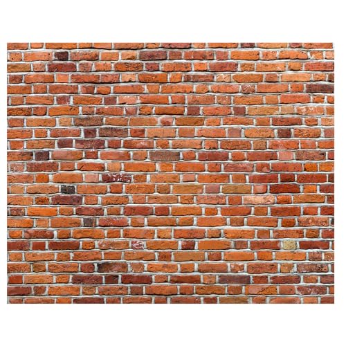 VitalCozy 10x8ft Christmas Red Brick Wall Backdrop for Photoshoot Polyester Fabric Brick Backdrop Background Wallpaper for Fireplace Home Decoration Newborn Birthday Wedding Party - size: 8 x 10 ft