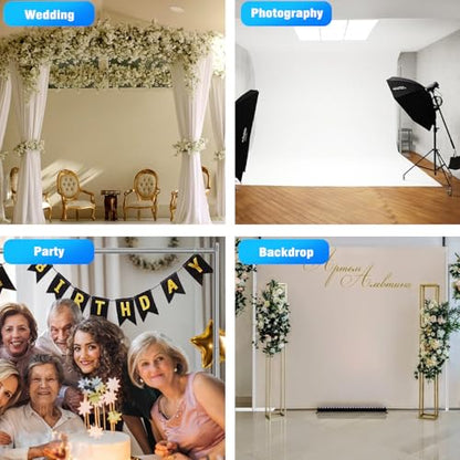 Pipe and Drape Backdrop Stand Kit Backdrop Stand For Parties 10ftx10ft Adjustable Photo Backdrop Stand Heavy Duty Background Stand for Wedding Banquet Decorations Silvery
