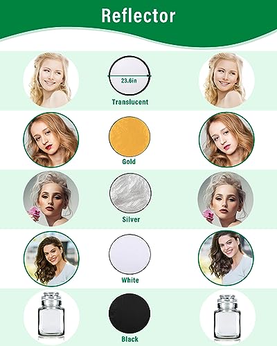 Andoer Professional Softbox Photography Studio Lighting Kit with 3 Color Backdrops, 6.5*10ft Backdrop Stands, Photography Umbrellas for Product Photography Portrait Video Shooting and Live Streaming