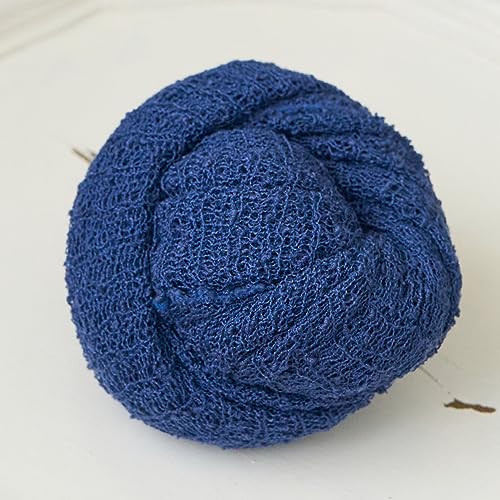 Zeroest Newborn Photo Prop Stretch Knit Wrap for Baby Photography Newborn Photoshoot Outfits Boys Girls Posing Blanket (Navy) - color: Navy