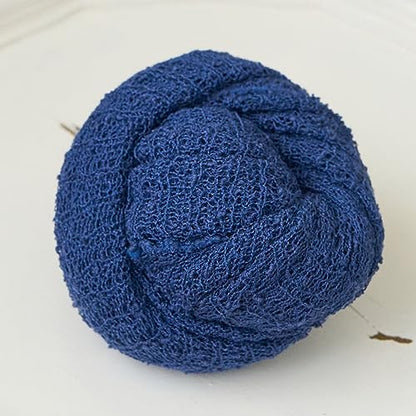 Zeroest Newborn Photo Prop Stretch Knit Wrap for Baby Photography Newborn Photoshoot Outfits Boys Girls Posing Blanket (Navy) - color: Navy
