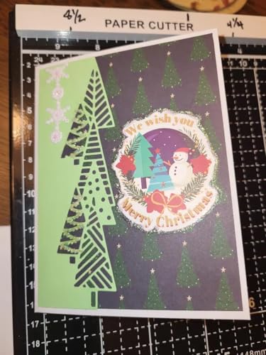Lapoo Festivals Metal Cutting Die for Scrapbooking - Durable, Cut Stencils for DIY Scrapbook Photo Album Decorative Paper Card, Card Making Supplies, Embossing (Half Christmas Tree 5.2 x 1.4 in) - style: Half Christmas Tree 5.2 x 1.4 in