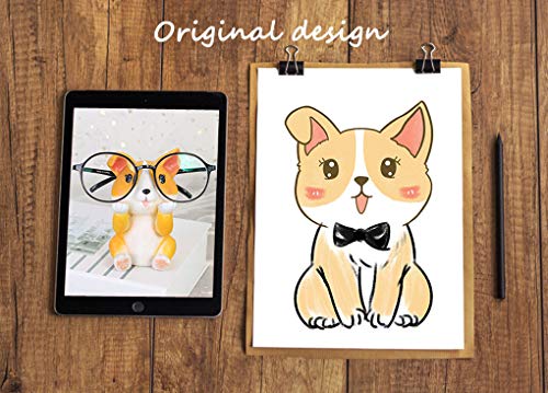 Fun Eyeglass Holder Display Stands - Home Office Decorative Glasses Accessories (Corgi) - color: Corgi