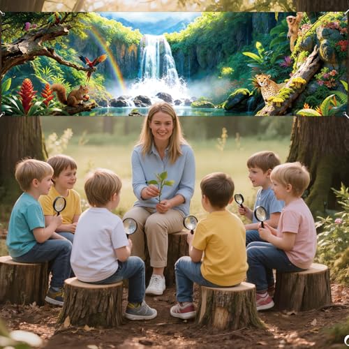 VBS 2026 Rainforest Falls Banner Backdrop Rainforest Falls VBS Party Decoration 6.6 x 2ft Tropical Jungle Safari Photo Backdrop Safari Wild Animals Hanging Banner for Sunday School Class Party Props