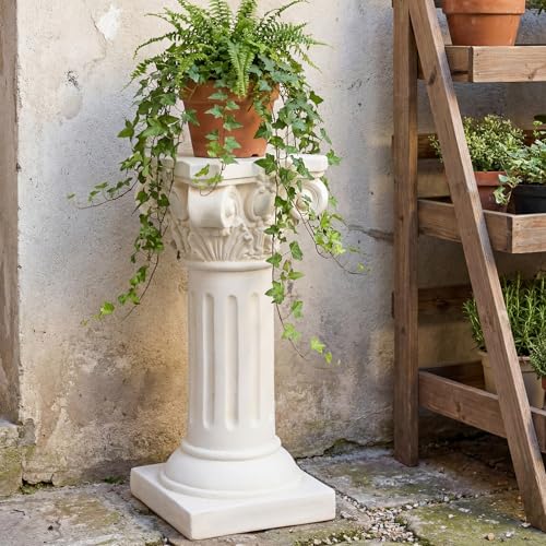 1 Pack 21.7 Inches Roman Column Pedestal Pillar Classical Wedding Greek Pillar for Indoor Outdoor Garden Birthday Party Decor or Display Pedestal Stand for Plants and Sculptures (Elegant) - style: Elegant