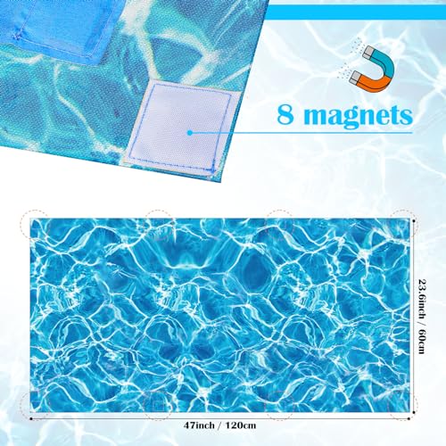 6 Pcs Fluorescent Light Covers for Ceiling Lights with 48 Magnets Decorative Magnetic Light Filters for Classroom Office Kitchen Decoration(Ripple) - color: Ripple