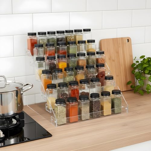 6 Tier Clear Acrylic Display Shelf, Risers Display Stands,Perfume Organizer,Cupcake Stand,Tiered Display Stand,Sticker Display, Card Stands For Display, Card Display Stand, Figure Display, Spice Rack