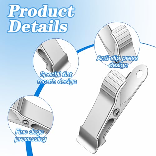 16Pcs Stainless Steel Small Clamps, Metal Spring Clamp Alligator Clips with Smooth Jaw Silver Curtain Clip for Work Clothes Photos Curtains Lights Hangers Crafts DIY Decoration