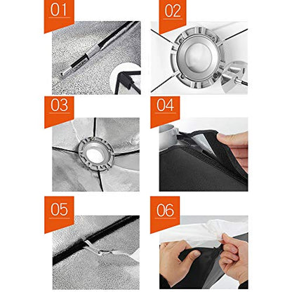 Godox Strip Box 14x63in / 35x160cm Softbox Honeycomb Grid Strip Soft Box Bowens Mount Compatible for Godox SL-60W SL60II SL100 SL300III LE300 LED Light (FW 35x160 2PCS) - color: FW 35x160(2PC)