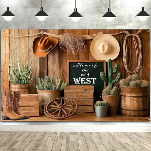 Wathon Retro Wild West Cowboy Backdrop for Photography Southwest Country Ranch Wooden Wall Photo Backdrop Western Retro Rustic Texas Photo Background Booth Video Studio Props 5X3FT - color: Wooden Wall, size: 5X3FT