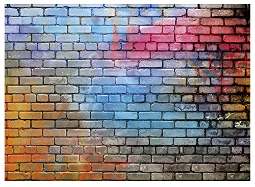 7X5FT Colorful Brick Wall Backdrop Photography Studio Props Photo Background DH-59 - size: 7X5FT