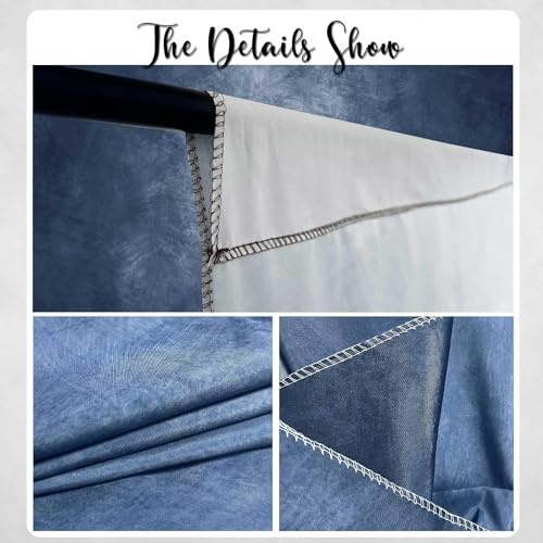 Abstract Professional Photography Backdrop for Portrait Photo Props Booth Background Photoshoot Studio with Polyester Fabric Roller Pocket on Top (6x8ft,Blue,No Stand) - color: Dark Blue, size: 6'x8'