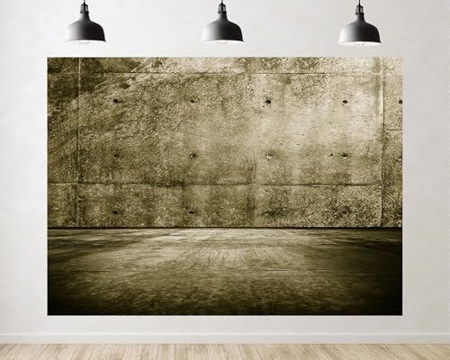 Trykid 6x6ft Vintage Concrete Backdrop Textured Wall Neutral Tone Empty Space Photography Background Studio Shoots Tapestry Party Decoration Photo Studio Prop Fabric - size: 6x6ft