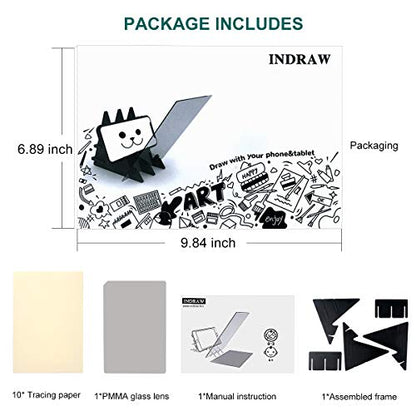 Optical Drawing Board Portable Image Drawing Board Tracing Drawing Projector Painting Board Sketching Tool with PMMA Lens for Beginners, Artists, etc - Small