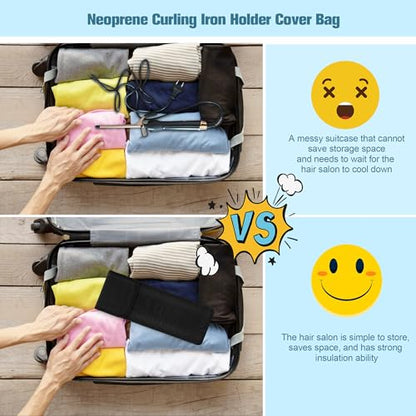 Heat-Resistant Storage Bag Travel Case Cover Pouch for Hair Straightener Curling Iron Flat Iron