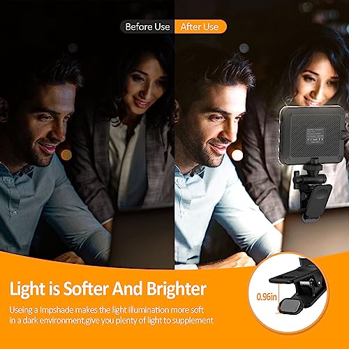 XINBAOHONG Rechargeable Selfie Light, Clip Fill Light for Phone Laptop Tablet Portable Light for Video Conference Live Streaming Zoom Call Makeup Picture (Black) - color: Black