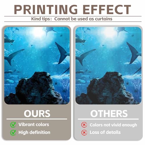 Fabric 7x5ft Shark Theme Photography Backdrop Underwater Deep Ocean Animals Fish Background Aquarium Kids Party Decorations Photo Banner Props - size: 7'x5'